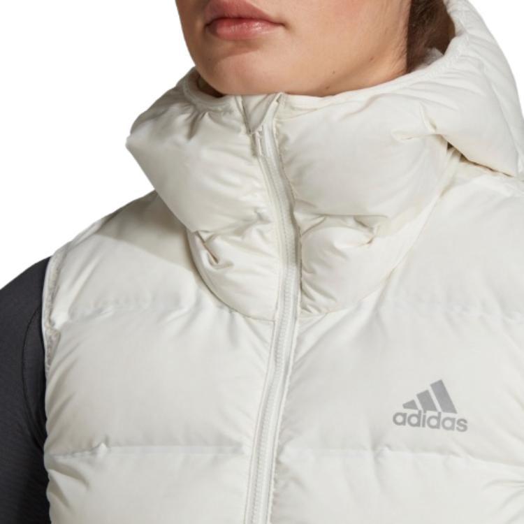 adidas Dámské péřové vesty Jasně bílá S kapucí Pevná Střední Jiné DW9277