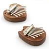 8 Keys Finger Piano Wood Finger Thumb Piano Musical Instrument Portable Wood Finger Piano for Kids Beginners