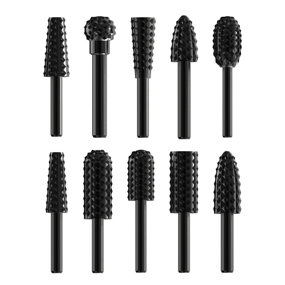 

10 шт. Роторная борфреза напильник рашпиль шлифовальный гравировальный набор круглый хвостовик деревообрабатывающие насадки деревообработка роторный напильник фреза роторный инструмент