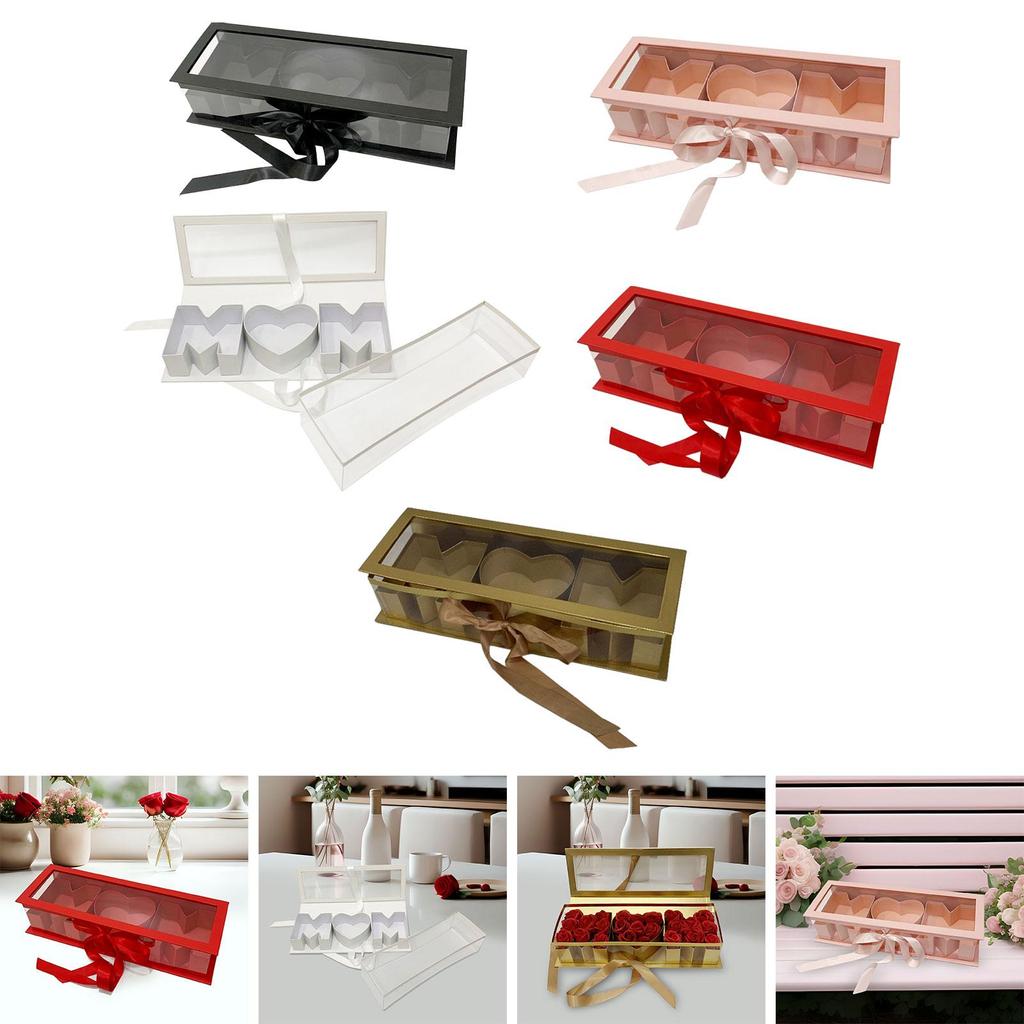 Mama Leere Blumenbox Muttertag Premium Elegant Ewige Seifenverpackungsbox für Partys Feiern Valentinstag DIY Dekorationen