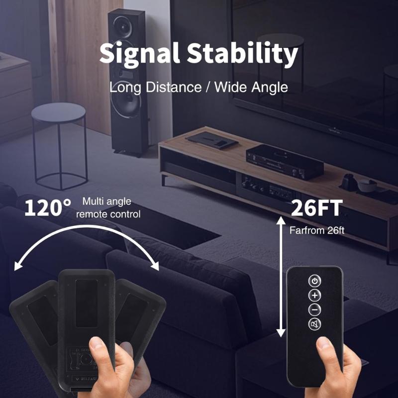 Ergonomic Soundbar Remote Replacement Sensitive Button for 5/10/15 Soundbar Not Programming Needed Accessories