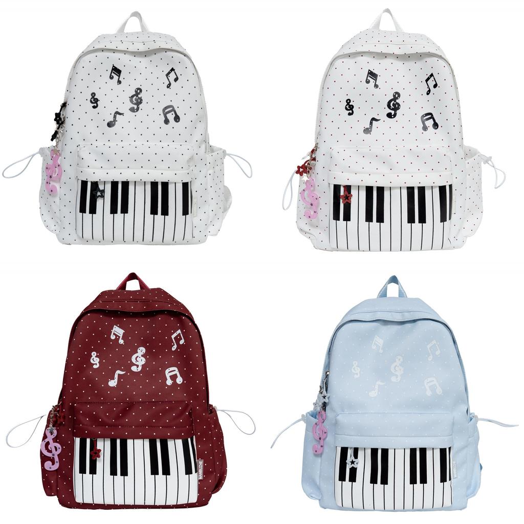 Nylon Rucksack mit Punktmuster für Mädchen und Jungen mit leichtem Design für Schule und Reisen
