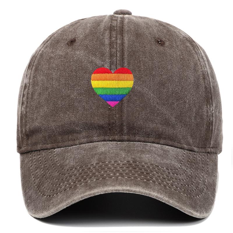 Rainbow Embroidered Baseball Cap with Custom Logo