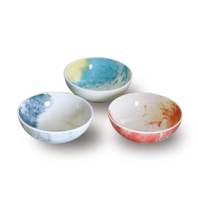Juego de 3 cuencos Awasaka Apto para microondas y lavavajillas Regalos perfectos para la conversación de mesa (3 tazones), Pequeño, Seguro, Regalo, CO88-Y04