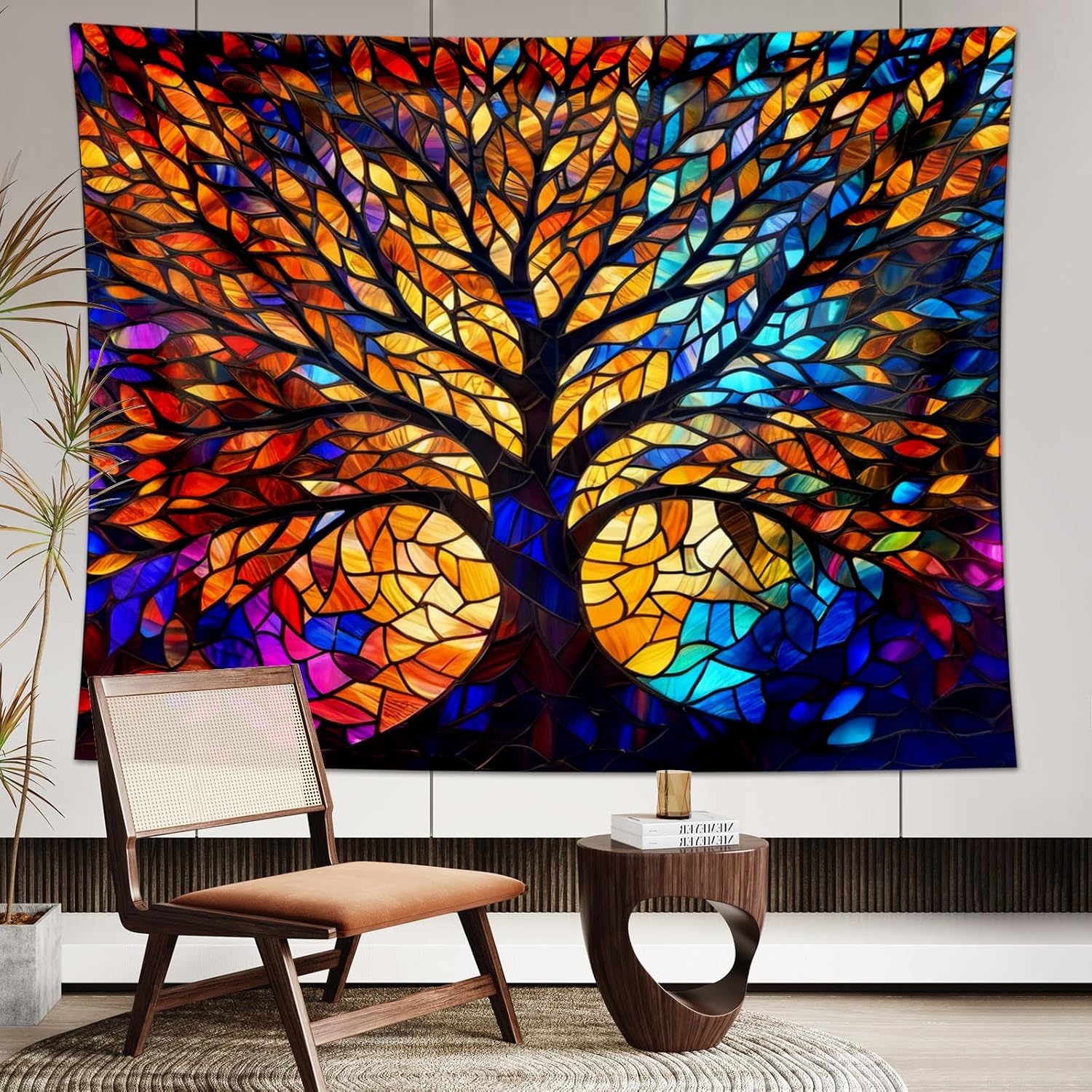 Kakurukie Tree of Life Boho Tapestry 75x100 чёрный