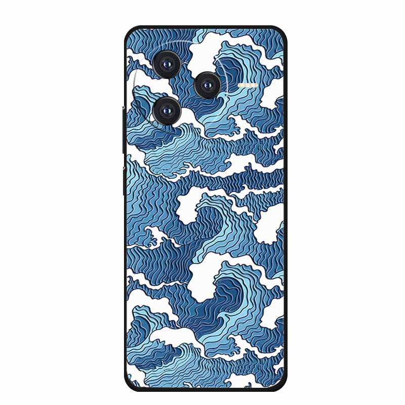 Für Xiaomi POCO F7 Pro Ultra Hülle F7Pro 3D Präge Blume Schwarzes Silikon Weiche Rückseite Hülle Für Redmi K80 Pro Hülle K80Pro Coque