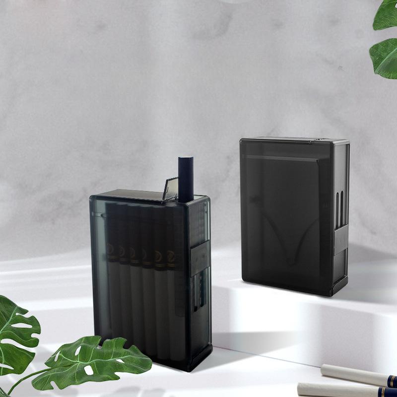 New Automatic Cigarette Box 20 Packs Automatic Cigarette Pack ABS Matte Surface Translucent Moisture-release Anti-pressure Box