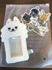 [USED] TXT Soobin, Purbat, and Youngmon Trading Card Holder Key Ring with Sticker