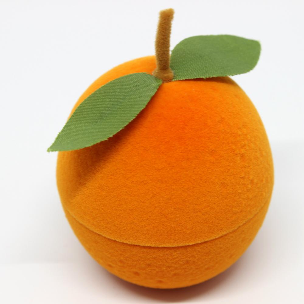 Popular Orange Ring Box Space Saving Orange Jewelry Box Flocking Jewelry Box Birthday Gift