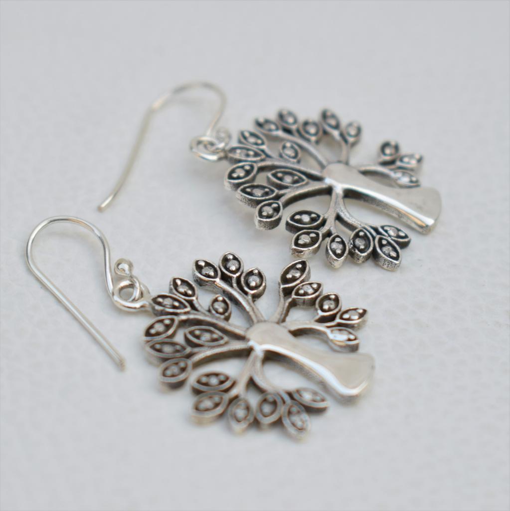925 Sterling Silver Tree of Life Earring, Handmade Earrings, Birthday Gift, 925 Sterling Silver Earrings