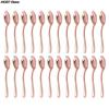 New 24PCS Plastic Disposable Spoons Golden Mini Spoon Set Plastic Imitate Metal Flatware For Barbecue Party Picnic Kitchenware