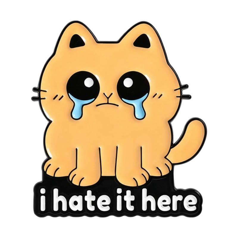 Elegant Humorous Cats Brooch Pin Unique Lapel Pin Stylish Clothing Jewelry Brooch Suitable for Daily and Party Wear