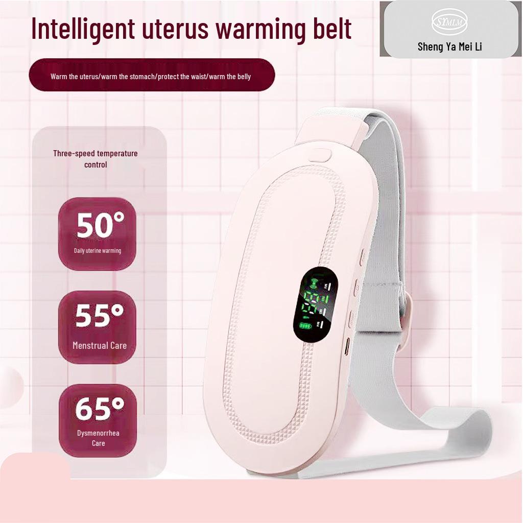 Rechargeable Women's Menstrual Heating Waist Belt with Vibration Massage