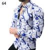 Stylish Geometric Pattern Long Sleeve Shirt, Casual Men's Wear