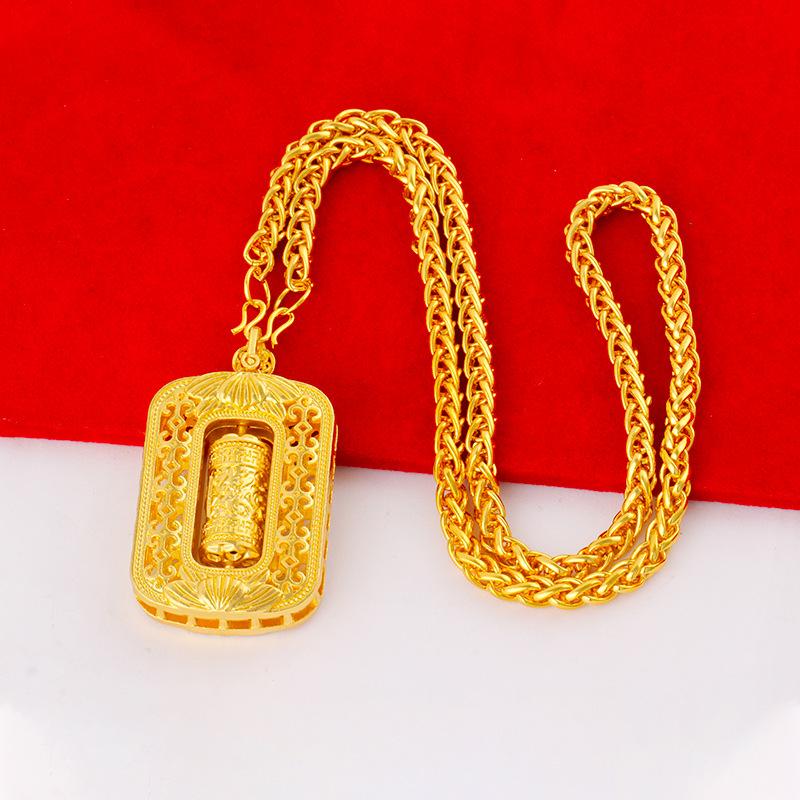 Guanyin Dragon Necklace Gold Plated Pendant for Men and Women Jewelry Gift Ideas