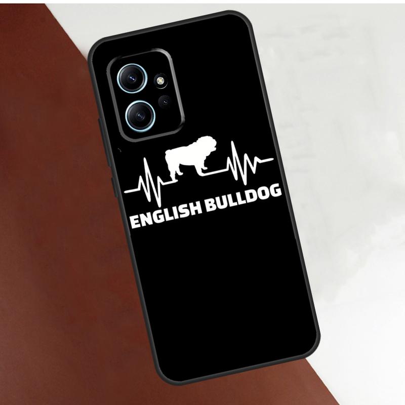 English Bulldog Heartbeat Case For Xiaomi Redmi Note 10 Pro 8 9 11 12 Pro 9S 10S 11S 12S Cover For Redmi 12 9 10 C