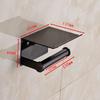 MDNG Wall-Mounted Black Paper Holder with Storage Shelf