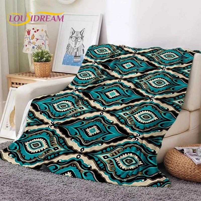 3D Neueste Nordisch Türkisch Böhmisch Keltisch Weiche Flanelldecken, Überwurfdecke Bequeme Decke für Picknick Betten Sofa Zuhause Schlafzimmer