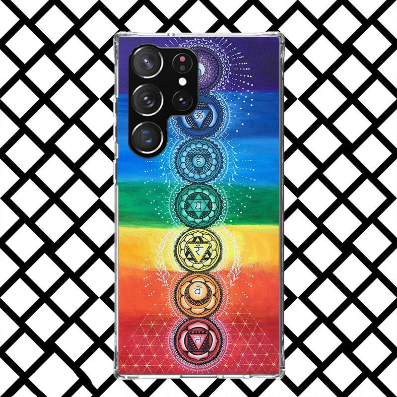 Yoga Chakra Spiritual Energy Universe Phone Case for Samsung Galaxy S26 S25 Edge S24 S23 Ultra S22 Plus S21 FE S20 + Soft Cover