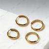 Elegant Gold Stainless Steel Earrings - Versatile, Trendy, and High-Class Jewelry for a Sophisticated Look.