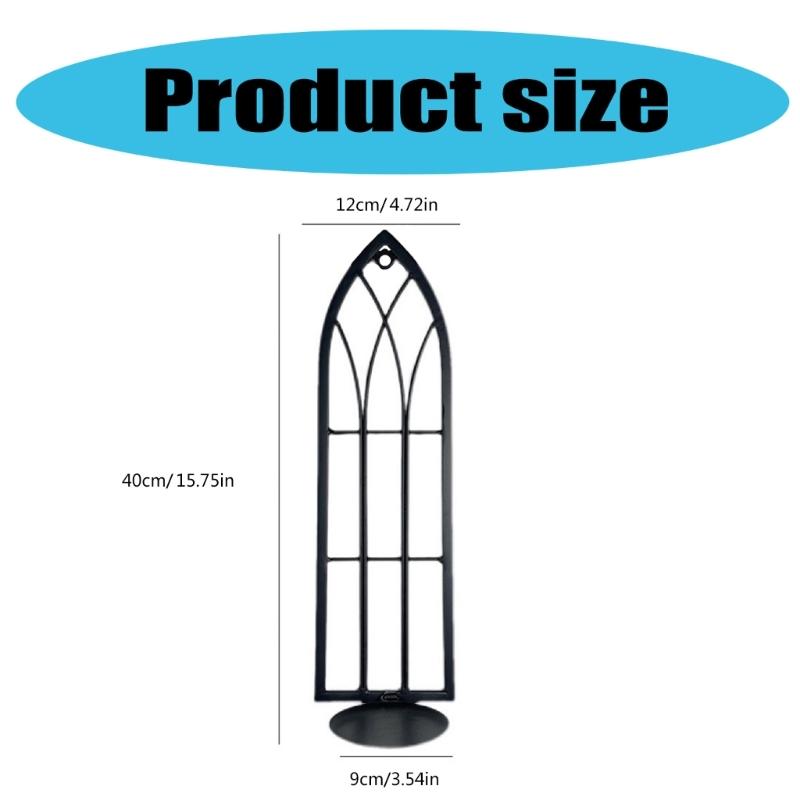 Vintaged Iron Wall Hanging Candle Holder Tealight Pillar Stand for Home Decoration Wall Hanging Sconce