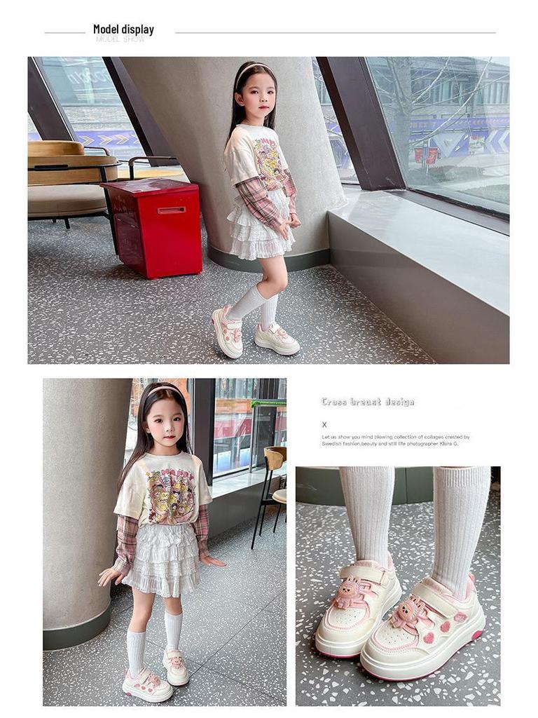 2026 Kids' Cartoon Spring & Autumn Sports Shoes - Girls' Casual & Running Shoes