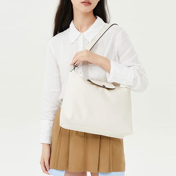 Longchamp Le Pliage Xtra 32 Snap Zipper Closure Leather Hobo Handbag Women handbags Beige 10189987037