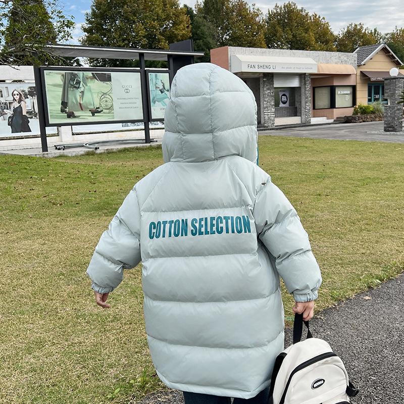 Winter New Korean Version Thickened Long Children's Down Jacket Personalized Fashion Wear Winter Coat on Both Sides