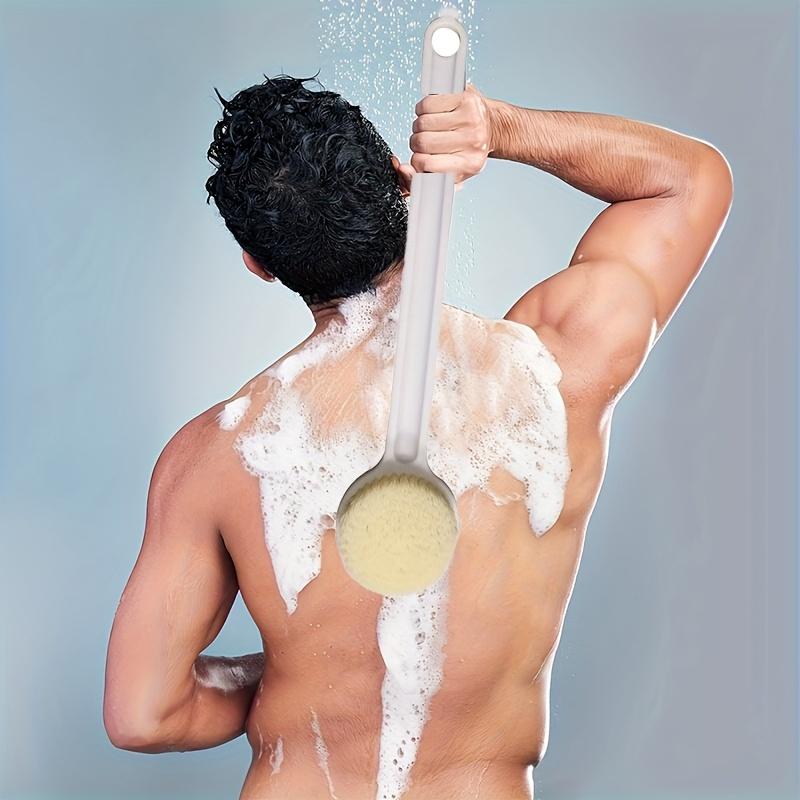 Shower Bath Brush with Long Handle Soft Bristle Scrubber for Body Scrubbing and Exfoliating