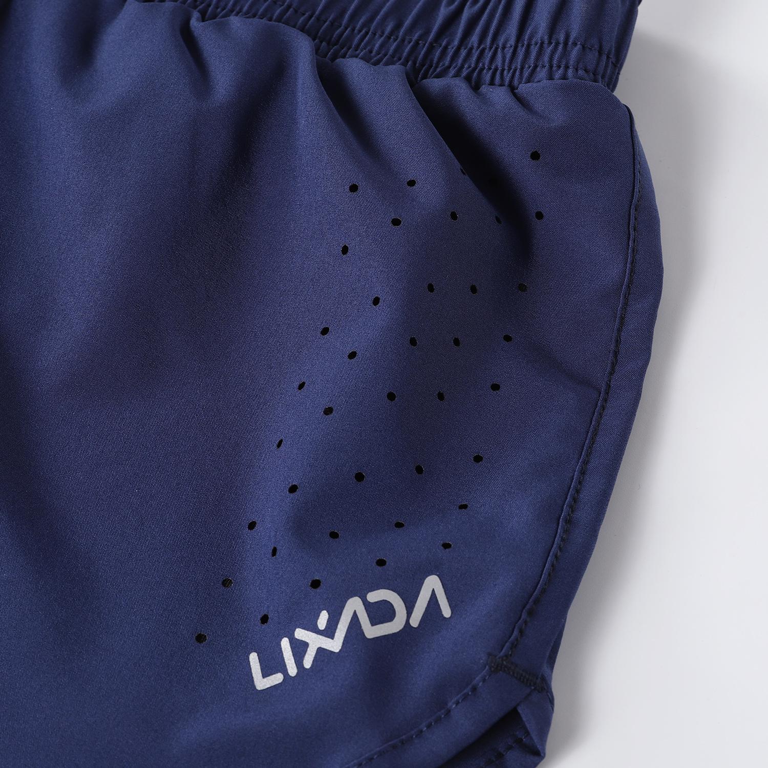 Lixada Damen Laufshorts, 2-in-1, Doppelschichtig, Elastischer Taillenbund, Sport-Shorts, Kein Scheuern, Schnelltrocknend, Atmungsaktiv, Fitness, Aktiv, Yoga, Jogging-Shorts
