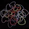 20pcs Colorful Acrylic Heart Beads Round Hollow Spacer Loose Beads for DIY Jewelry Making and Handcraft Projects