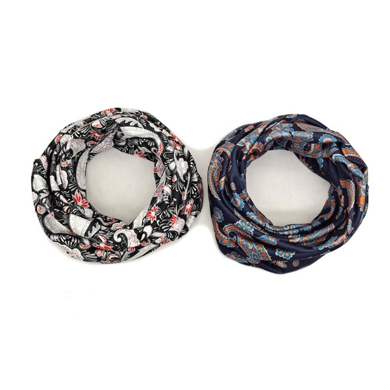 Cashew Print Bonnet Scarf Hat Face Mask Conversion Technology Breathable Fabric Design for Active Street Lifestyles