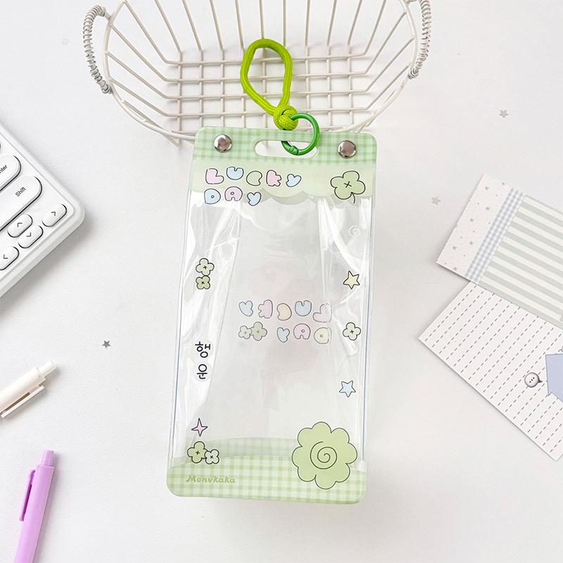 Cute Bow Bag Pendant Accessories Cute Fashion Transparent Pvc Doll Storage Bag Student Backpack Pendant Girls Gifts