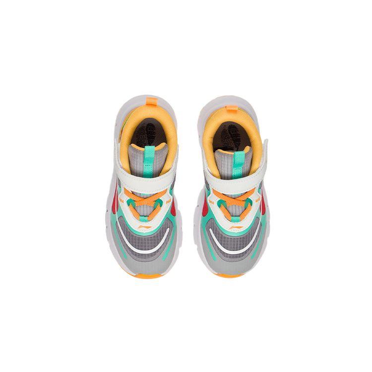 Li Ning Kids Kites Comfortable Sports Non-Slip Shock Absorbing Wear-Resistant Casual Shoes Kids Casual Shoes Gray Yellow Green YKNS028-3
