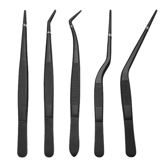5 Pcs Kitchen Tweezer Tongs Stainless Steel Food Tongs Professional Chef Tweezers Set for Precise Gripping