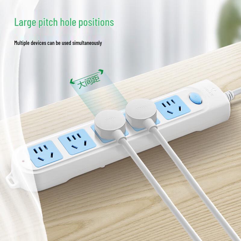 BULL GN-602 5-Outlet Power Strip with Master Switch, 1.8m