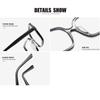 Large Square Frame Anti-Blue Light Glasses Clear Lens Glasses Color Block Fashion Decorative Glasses Computer Spectacles for Women Men