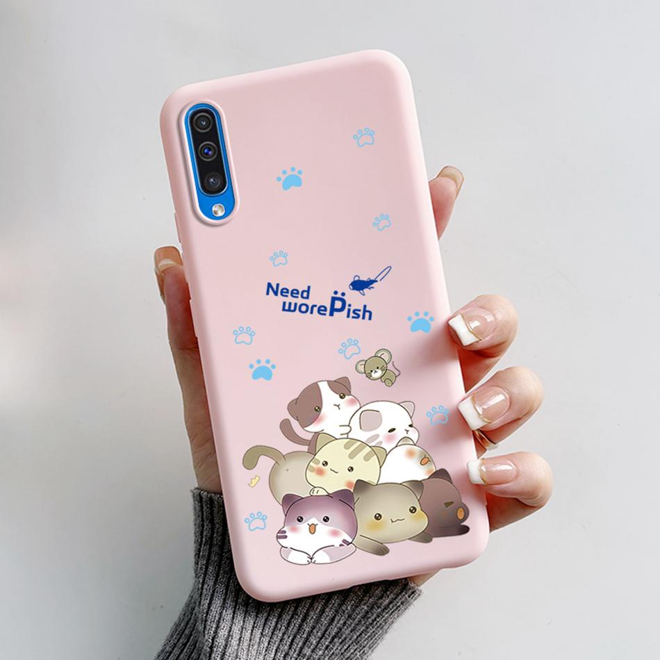 For Samsung A50 A50S A30S Case Cartoon Soft Liquid Silicone Full Protection Phone Back Cover For Galaxy A 50 50S 30S Funda Shell