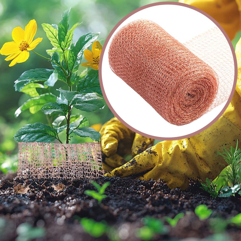 10m Anti-Snail Copper Wire Net Rust Proof Signal Shielding Net Reusable Rodent Copper Wire Net for Pests Rats Beetles Snails