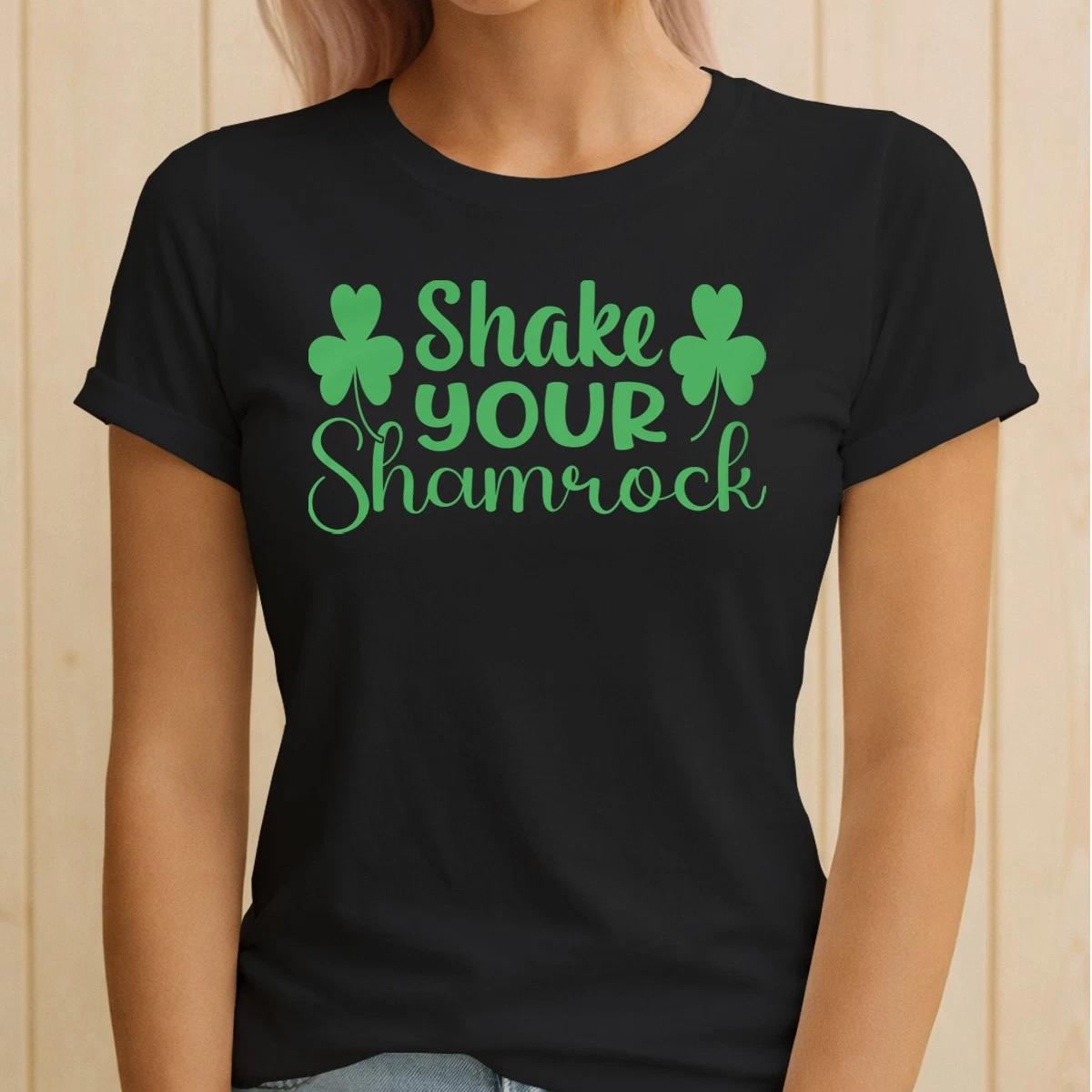 Shake Your Shamrocks Womens Tshirt St Patricks Day Irish Paddys Day Ireland S