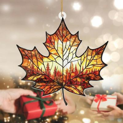 Fall Tree Decorations And Ornaments Suncatcher Leaves Suncatcher Leaves Ornaments For Thanksgiving Party Home Garden Indoor