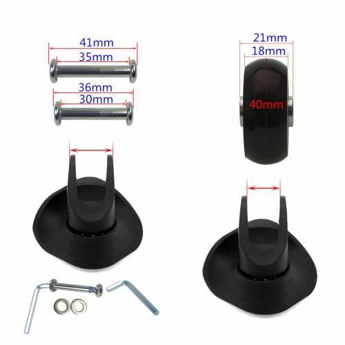 Replacement Tire Kit for 4-Wheel Silent Series Wheels. For wheel repairs on suitcases, shopping carts, carry-on boxes, and more. DIY Caster Replacemen