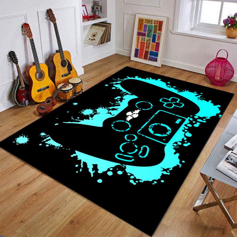 3D Cartoon Gamer Game Controller Area Rug,Carpet Rug for Living Room Bedroom Sofa Doormat Decoration Kid Play Non-slip Floor Mat