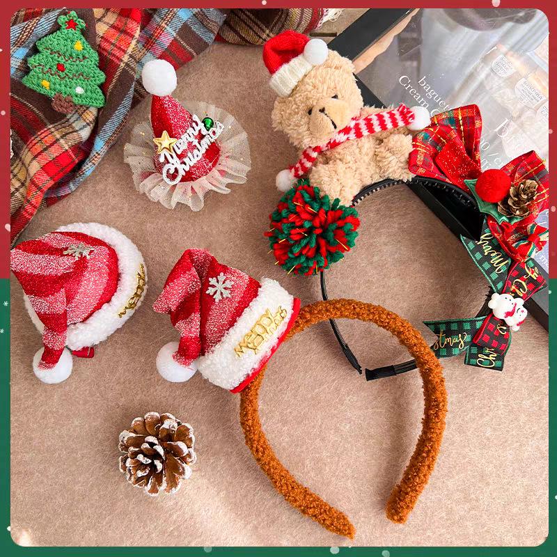 Children's Christmas Reindeer Headband - Cute Holiday Hair Accessory for Photos