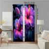 2 pcs   versatile polyester transparent curtains for home decoration Floral2 for use in bedrooms and living rooms