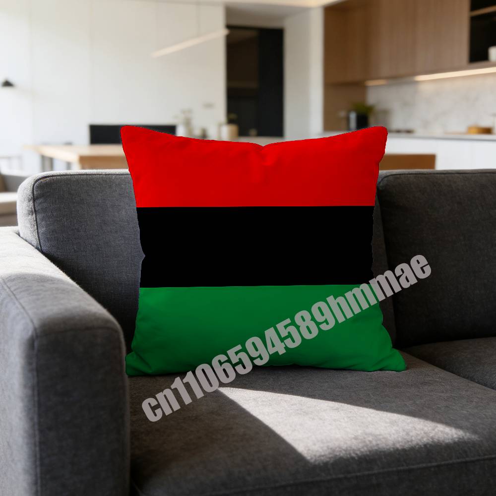 For Marcus Garvey Black Red Green Africa Panafrikanische Flagge Throw Pillow Case Sham Square Car Pillowcase Pad Cushion Cover