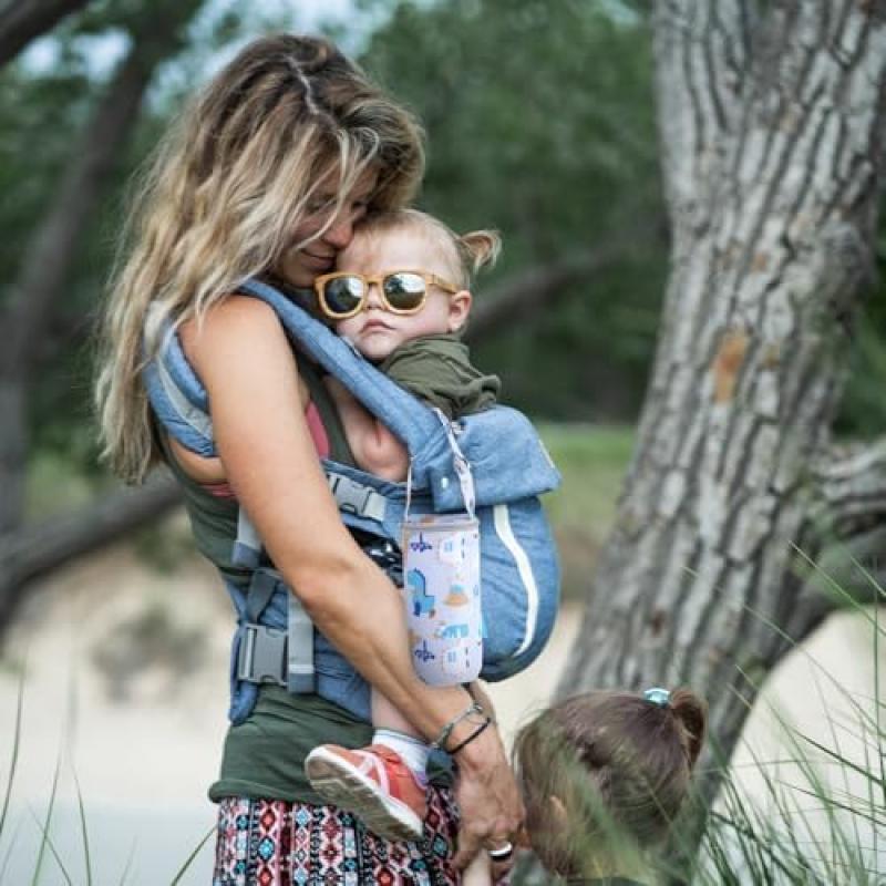 Insulated Baby Bottle Bag Cotton Aluminum Foil Portable Thermal Bag for On-the-Go and Stroller Gray 18 x 8 cm