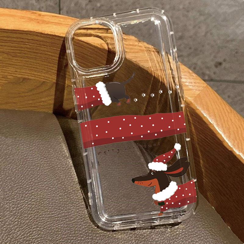 Air Cushion Transparent Cute Dachshund Pattern TPU Case for Xiaomi 13T 12T 14 13 POCO X6 X3 F5 Pro MI 11 Lite 5G NE Couqe Cover