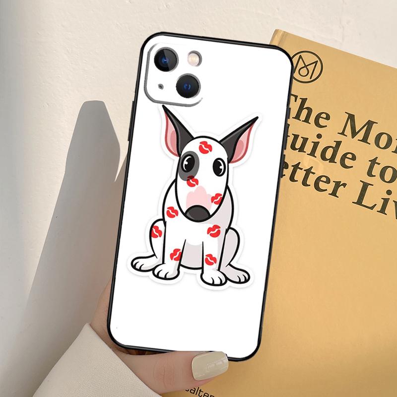 Bull Terrier Dog Puppies Funny Phone Case For iPhone 16 15 14 Pro Max Plus 11 12 13 Pro Max XS 6 12 13 Mini Cover Shell