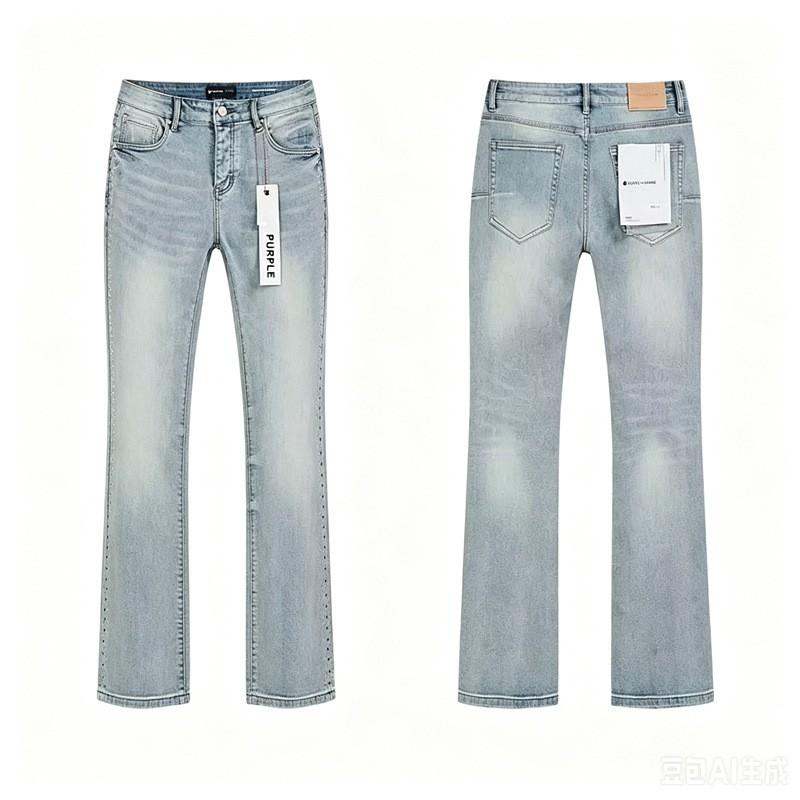 Mens Straight Fit Distressed Patchwork Denim Jeans Vintage Streetwear Style High Waist Ripped Cotton
